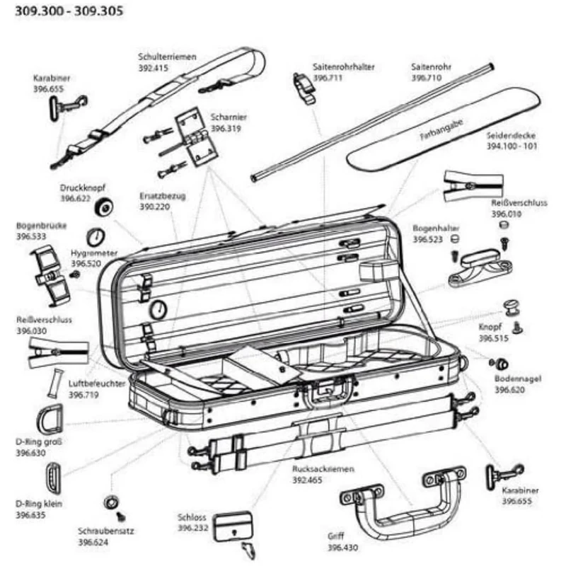 GEWA Replacement Rug for Liuteria Atlanta Violin Case Red