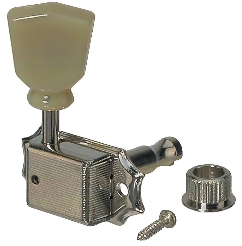 GEWA 545824 machine heads guitar, nickel plated finish, Keystone button