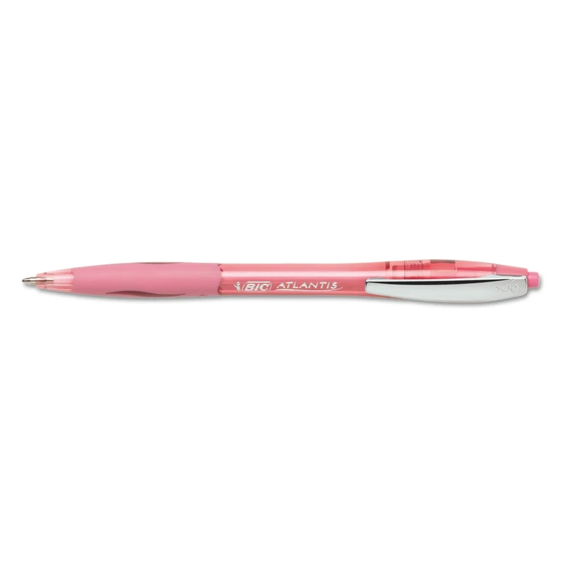Bic Atlantis Retractable Medium Ballpoint Pens 4/Pkg-Pink by BIC