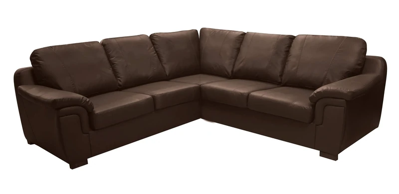 Dallas Chocolate Brown PU Leather Large corner Group Sofa Suite
