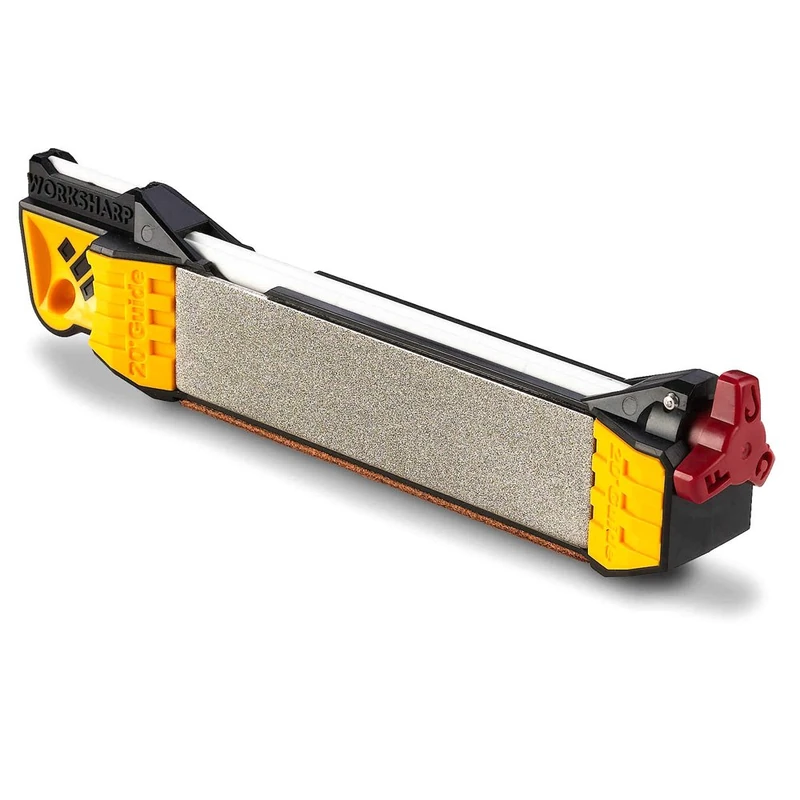 Böker Knife Sharpener, Fine & Medium Grit, Field Work Bitte Sharpener, Tools, 17cm, 0.3 pounds, Silver and Yellow