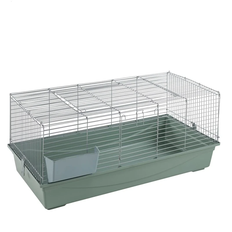 120cm Indoor Rabbit & Guinea Pig Cage Silver/Grey - Spacious Small Animal Habitat (120x59x50cm)