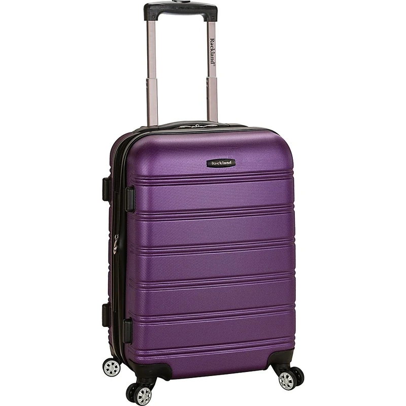 Rockland Melbourne Hardside Expandable Spinner Wheel Luggage, Purple, Carry-On 20 inches, Purple, Carry-On 20", Melbourne Hardside Expandable Spinner Wheel Luggage