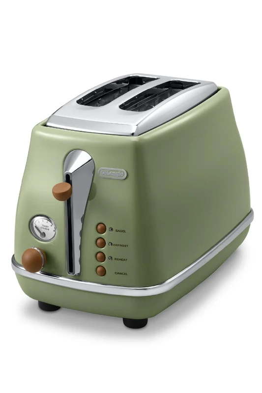 De'Longhi CTOV 2103.GR Icona Vintage Toaster, Green