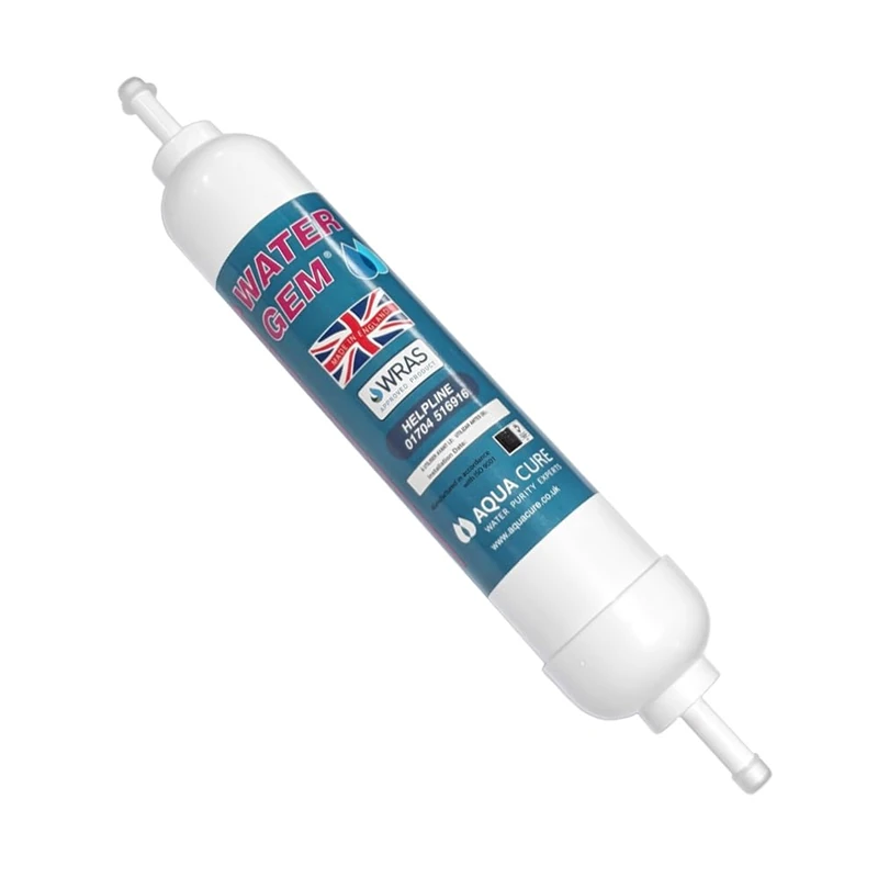 Water Gem Under Sink Filter System Replacement Inline Filter | Kitchen Tap Water Filter Cartridge | Universal 3/8" Male Stem Filter for Chlorine, Taste, Odour and Scale - Image 1