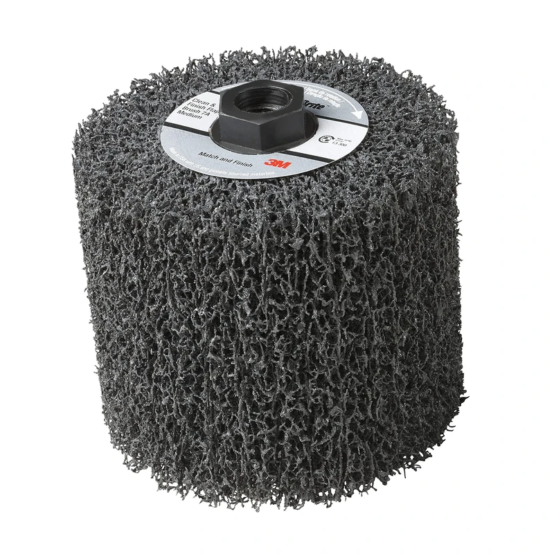 Scotch-Brite(TM) Match and Finish Flap Brush, Aluminum Oxide, 4-1/2" Diameter x 4" Width, 5/8"-11 Thread, Extra Coarse Grit (Pack of 1)