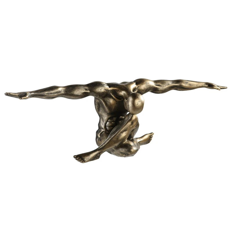 Casablance Decorative Figure Sculpture Cliffhanger 61 x 20 cm Bronze Finish