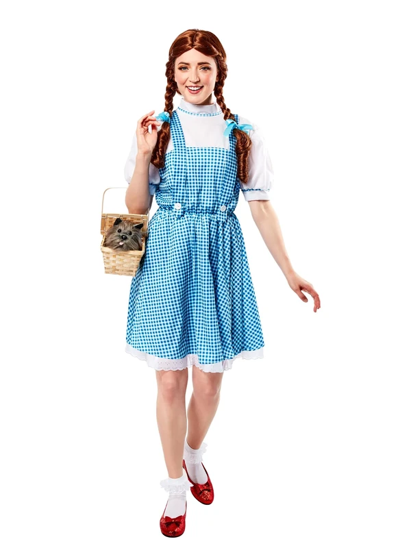Rubies Official Wizard of Oz Dorothy, Adults Costume - Standard,Blue, World Book Day Halloween, World Book Day