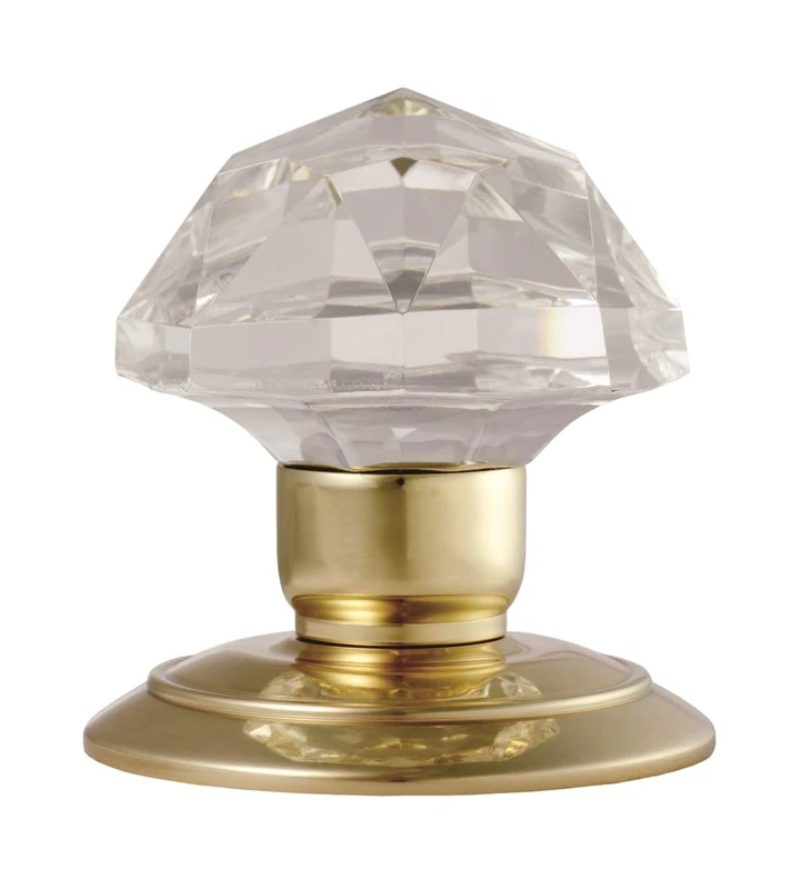 Carlisle Brass GK001/BP Polished Glass MORTICE KNOB