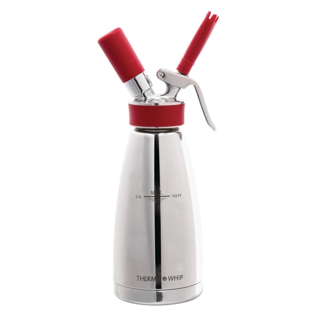 iSi Thermo Whipper 0.5L - Perfect for Warm espumas, Velvety sauces, Creamy soups, Chilled mousses, and Whipped toppings.2 Year Guarantee. Valid When Used with an iSi Charger.