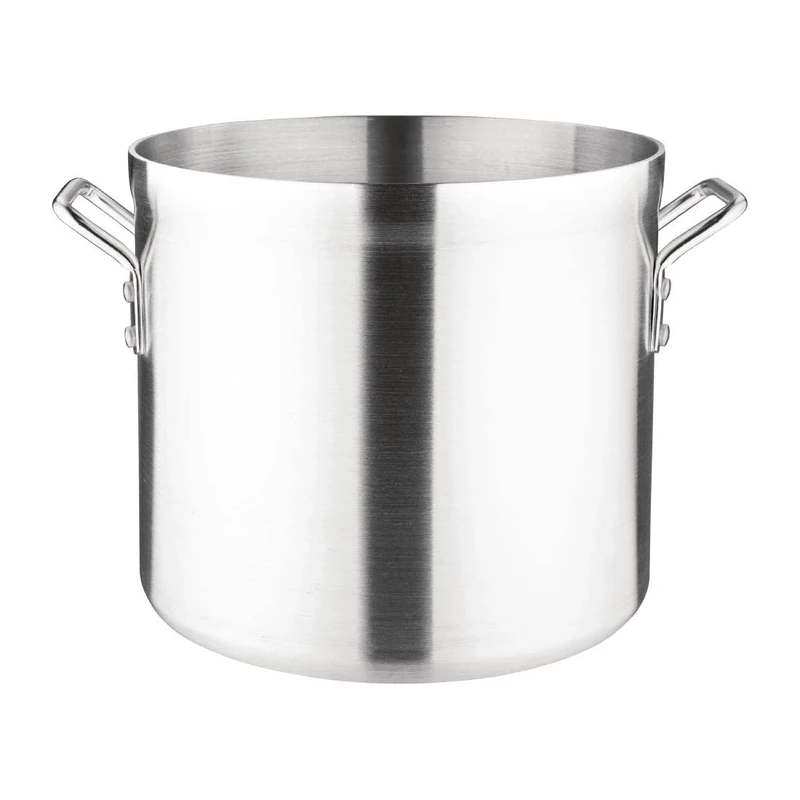 Vogue Aluminium Stock Pot 30cm - Heavy Duty Cooking Pot for Soups, Pasta, Currys S352