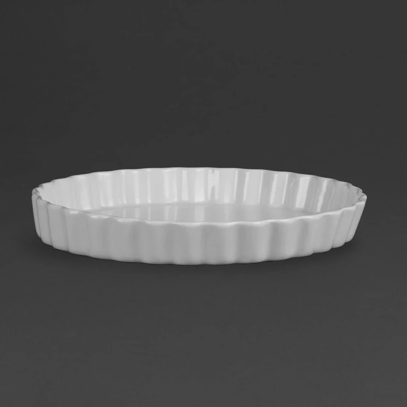 Olympia Whiteware Flan Dishes 297mm Oven Bakeware Pan Cooking Trays 6pc