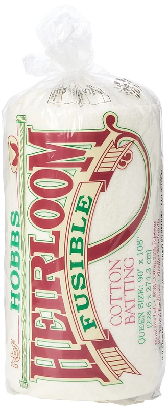 Hobbs Heirloom Fusible Blend: 90 x 108in (Queen), Cotton, White - Image 1
