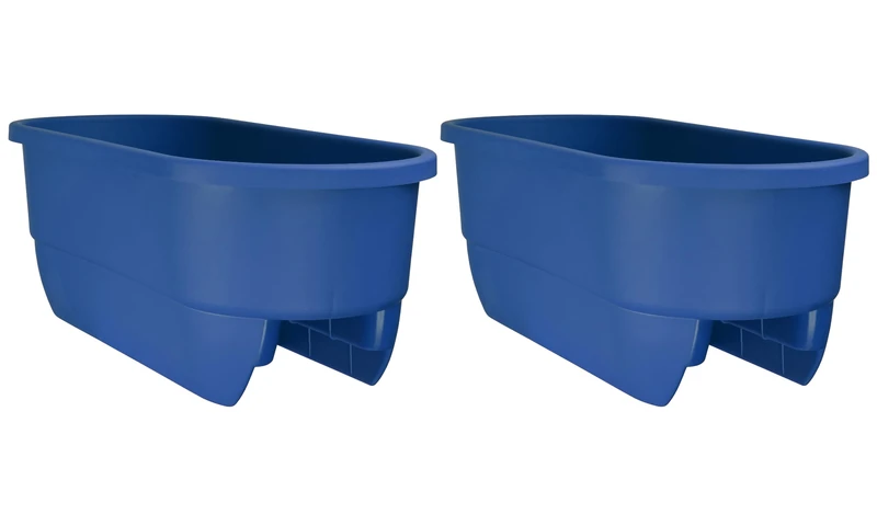 HOME DEK DEKOR DUAL-BLUE Dual Rail Planter - Image 1