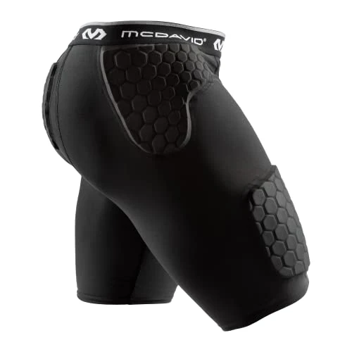 McDavid Unisex's Hose Adult Hex Thudd Basketball Shorts, Black, X-Large