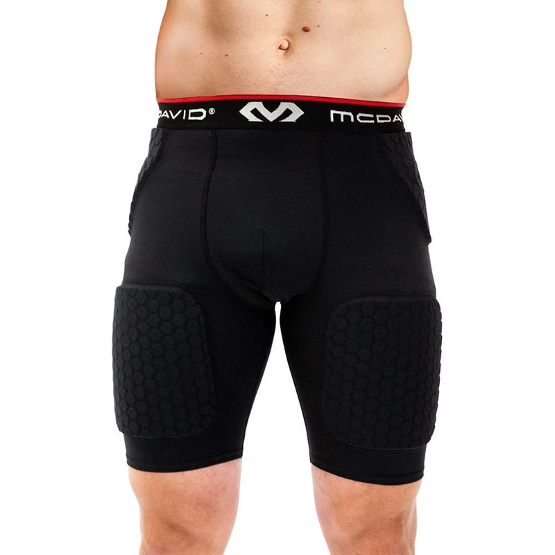McDavid Unisex's Hose Adult Hex Thudd Basketball Shorts, Black, Medium