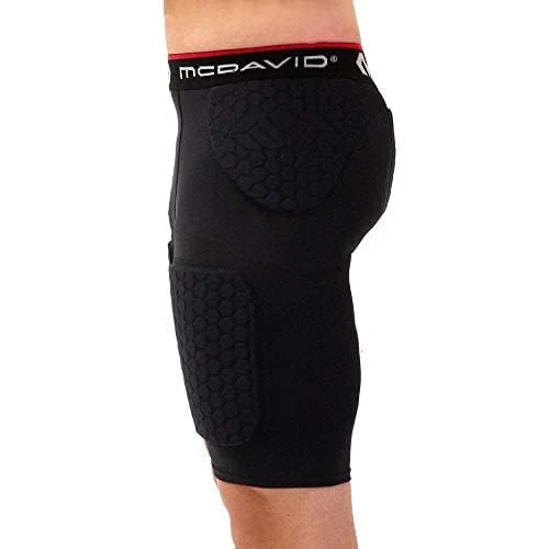 McDavid Unisex's Hose Adult Hex Thudd Basketball Shorts, Black, Large