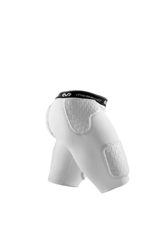 McDavid Unisex's Adult Hex Thudd Basketball Shorts, White, XXL