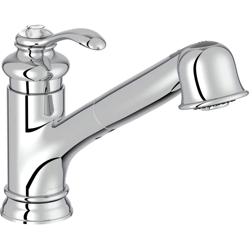 Jacob Delafon e76091-cp Fairfax Swivel Kitchen Tap Fitting with Pull-Out Spout 90 °/Extendible Spout, Chrome