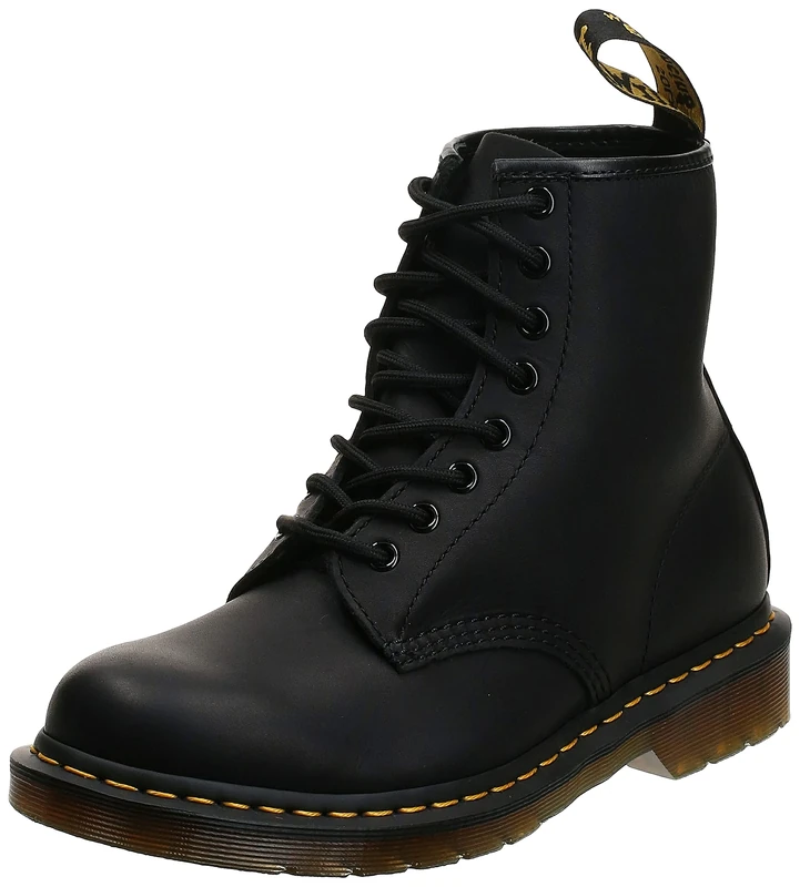 Dr Martens 1460, William Blake 8-Eye, Unisex Leather Lace Up Boots, Black, 5 UK (38 EU)