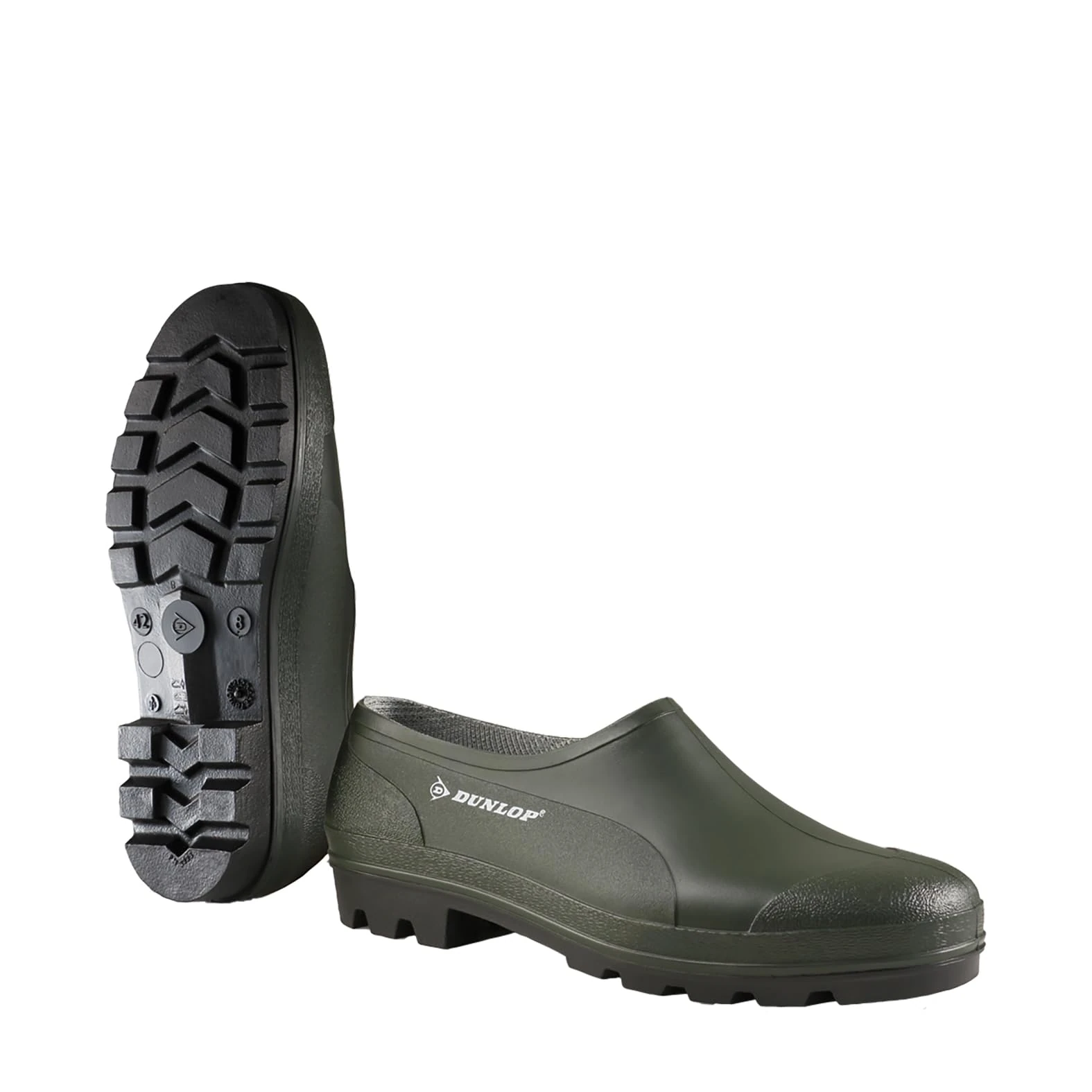 DUNLOP Bicolour Wellie - Protective Footwear Dark Green/Black Unisex PVC Wellington Shoes, S3 Rated, 100% Waterproof and Chemical Resistant - EU40, UK6.5