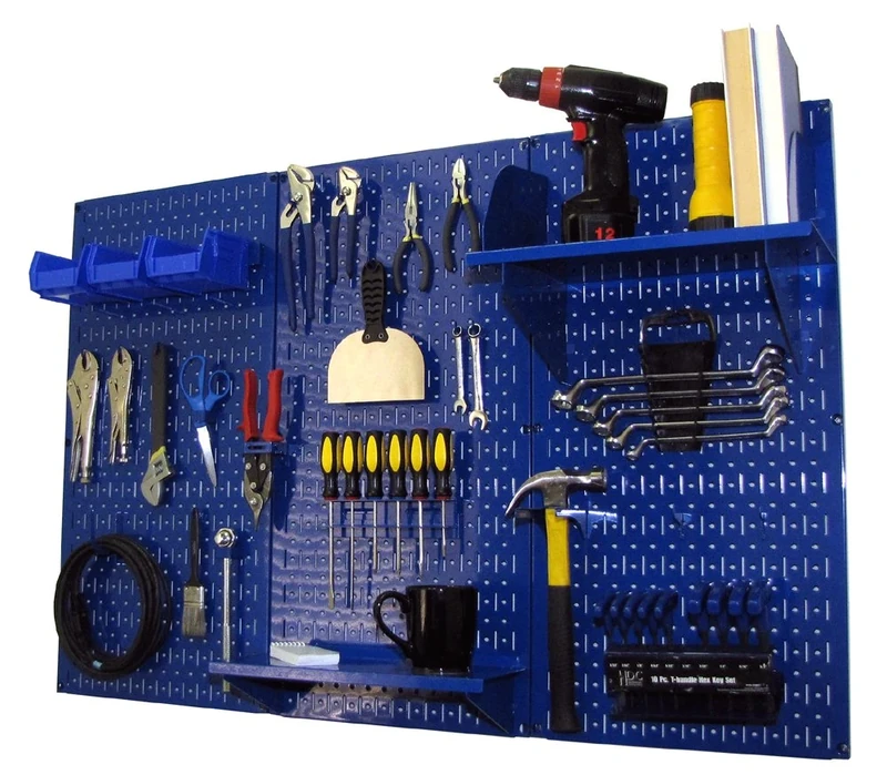 Wall Control Pegboard Standard Tool Storage Kit - Blue