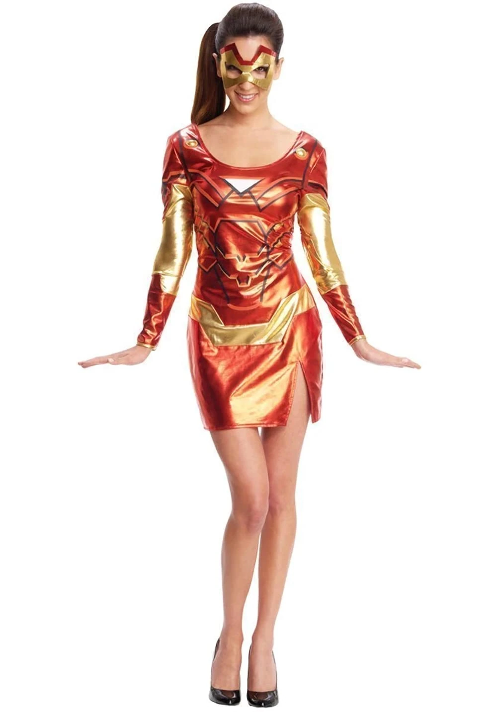 Rubie's 880955 Rubie's Official Marvel Miss Iron Man Resue Adult Costume Ladies Medium