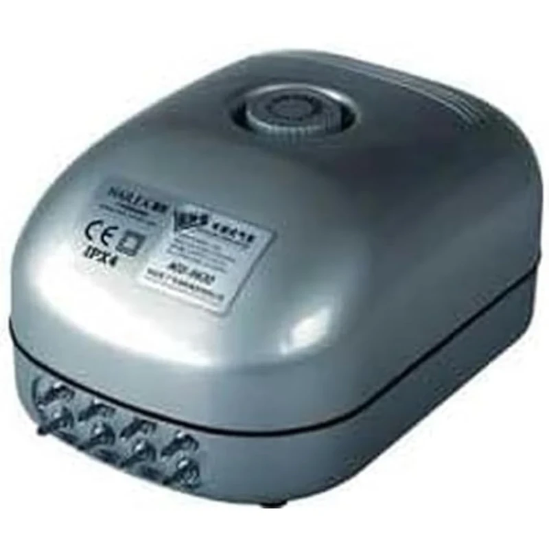 Hailea Aquarium Aerator Air Pump - Adjustable 8 Way, 2.3 to 16 Liters/Min, Corded Electric, 15 Watts, <45dB, 17.5x13.4x28 cm, for Aquarium and Pond Owners