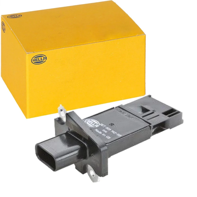 HELLA 8ET 009 142-581 Air Mass Sensor - 4-pin connector - Bolted - without suction pipe