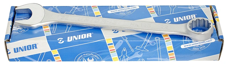 Unior 125/1CB Combination Wrench Set, Short Version in Box, Set of 6 32/26 Inch
