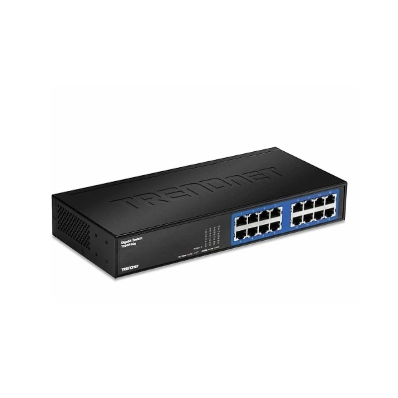 TRENDnet 16-Port Unmanaged Gigabit GREENnet Desktop Metal Switch, TEG-S16DG, Ethernet Splitter, Ethernet/Network Switch, 16 x 10/100/1000 RJ-45 Ports, 32 Gbps Forwarding Capacity