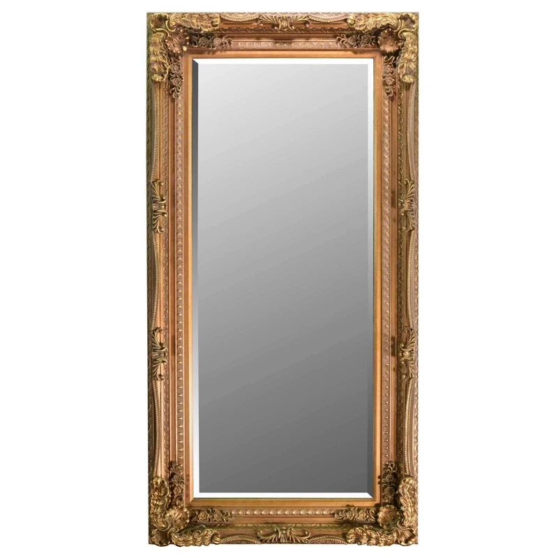 MirrorOutlet 6Ft X 3Ft 175x89cm Large Gold Decorative Antique Style Wall Mirror New Rectangle, 175x89x10,GL157