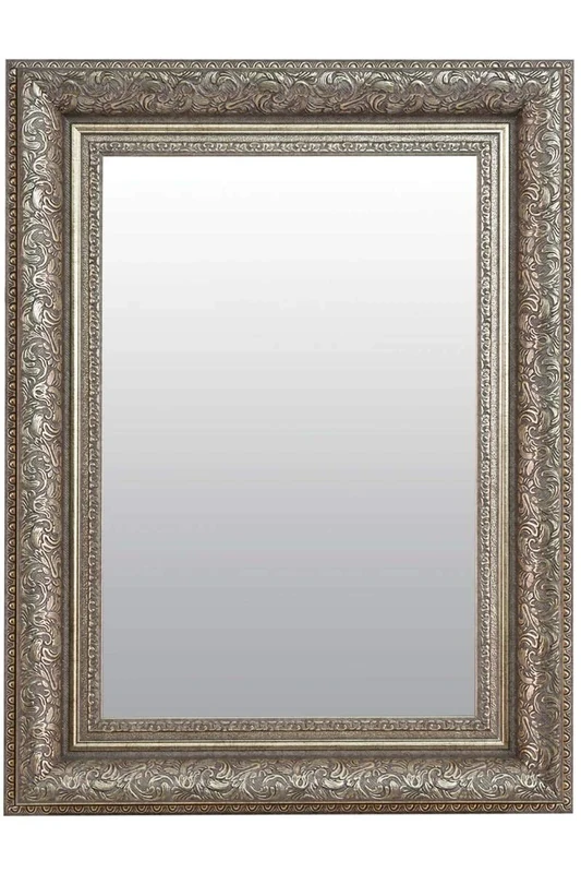MirrorOutlet 3Ft4 X 2Ft6 100cm X 75cm Large Silver Decorative Antique Big Wall Mirror New, Wood, 100 x 75