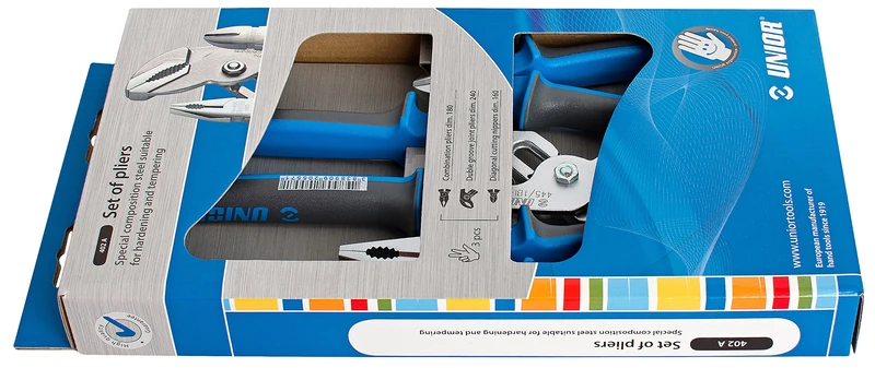 Unior Set of Pliers in Display Box, Pack of 1, 402 A