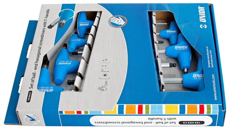 Unior Unisex's Ball-end hex w/T-handle-193HXSCS Screwdriver Set, One Colour, One Size 9609337