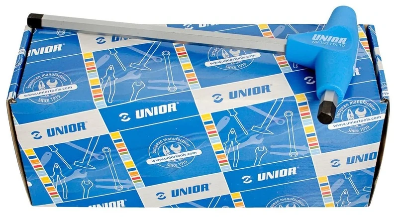 Unior 193HXCB 608879 T-Handle Hex Allen Key Set in Box HX2.5-HX10/10 Black