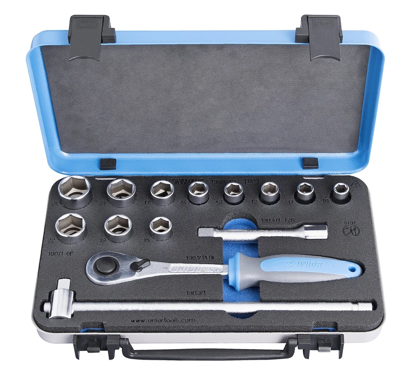Unior Socket Set in Metal Case 1/2 Inch 1 Piece 1