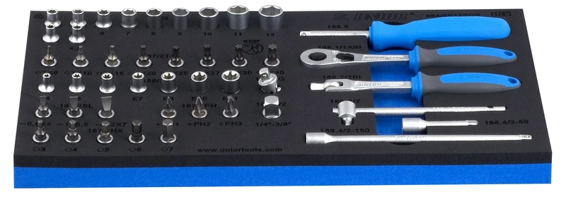 'Unior 964/5SOS SOS Module 1/4 Spanner Set 45