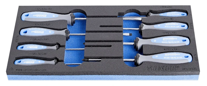 Set of TBI Screwdrivers in SOS Tool Tray - 964/9SOS