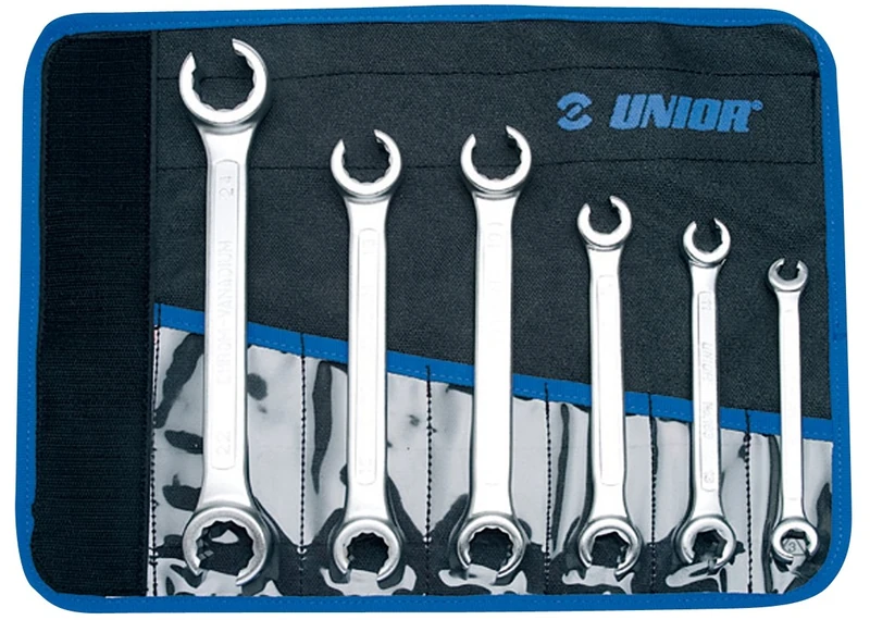 Unior 183/2CT Open Ring Spanner Set in Bag 8-24/6"
