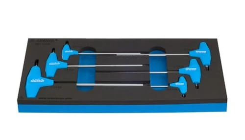 Unior 621069 621069-Juego Set of 6 Torx Con Mango T-Bar SOS 15 a TX 40 Series 964/14SOS, Blue