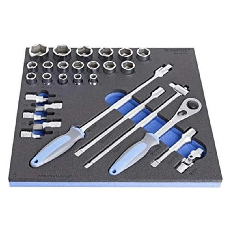 Unior U621075 Sockets in SOS Tool Tray, 1/2-Inch, Set of 29