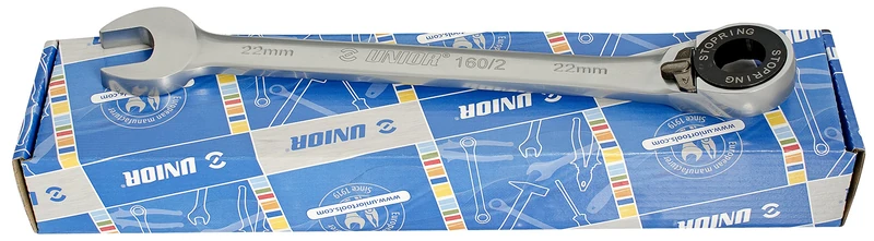 Unior Combination Ratchet Ring Spanner Set in Box, 1 Piece, 160/2CB