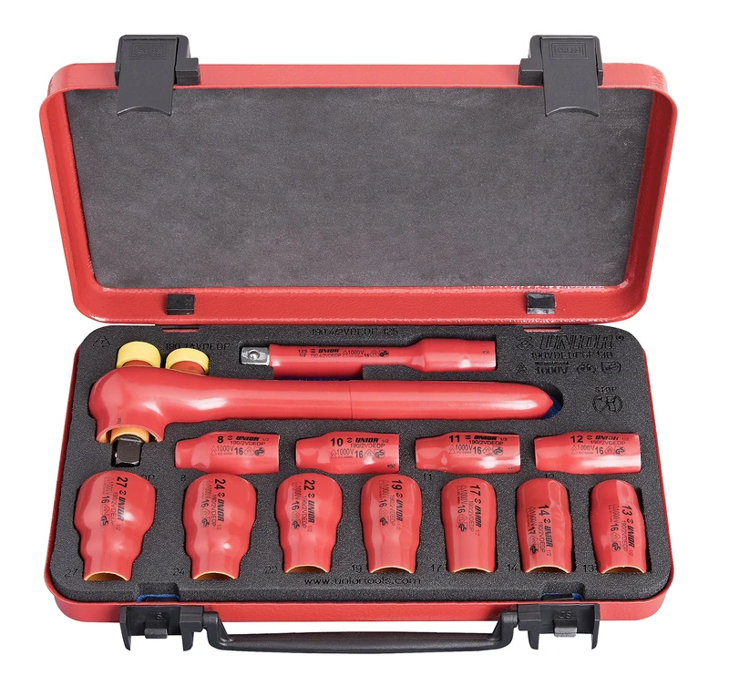 'Unior Spanner Set 1/2, Fully Insulated, 190VDEDP6P13B in Metal Case, 1 Piece