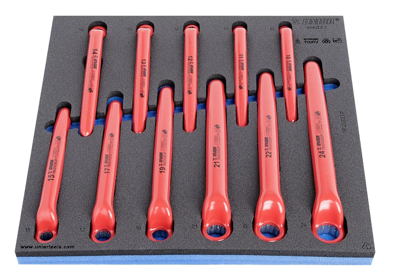 Unior 964VDE2 SOS Module - Deep Ring Spanner Set, Protective Insulated