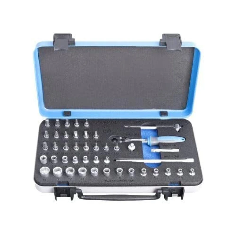 Unior 188B Socket Spanner Assortment 1/4 Inch in Metal Case