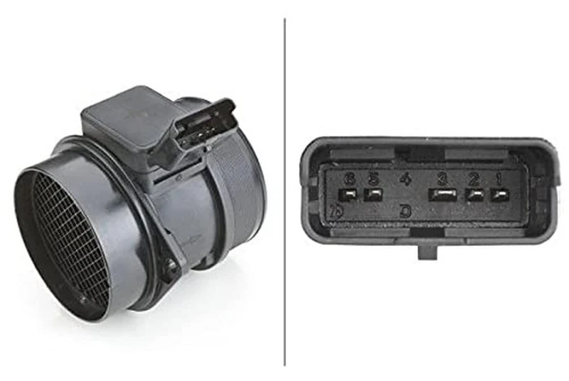 HELLA 8ET 009 142-321 Air Mass Sensor - 5-pin connector - Bolted