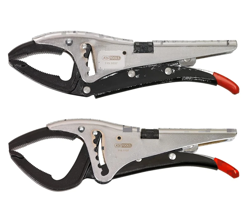 KS TOOLS 115.1138 Set of 2 Clamps 115.1037 + 115.1137