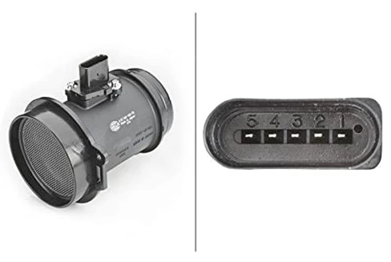 HELLA 8ET 009 142-791 Air Mass Sensor - 5-pin connector - Bolted