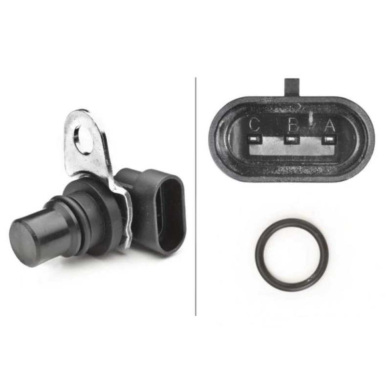 HELLA 6PU 009 121-841 Sensor, camshaft position - 12V - 3-pin connector - with seal